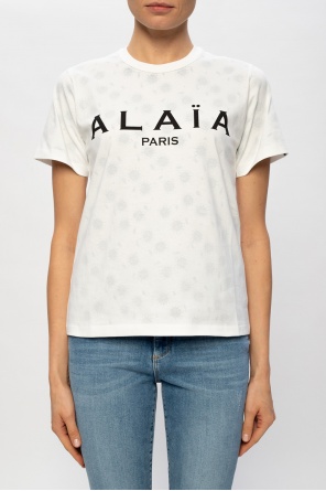 Alaïa T-shirt Evostripe branco puro