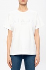 Alaïa Printed crew neck t-shirt in cotton jersey