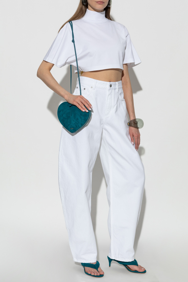 Alaïa Short top with a turtleneck