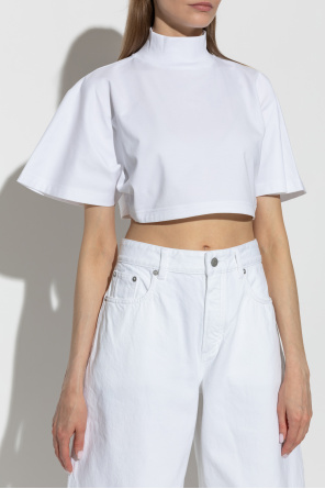 Alaïa Short top with a turtleneck