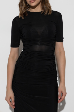 Alaïa Top z dekoracyjnymi drapowaniami po bokach