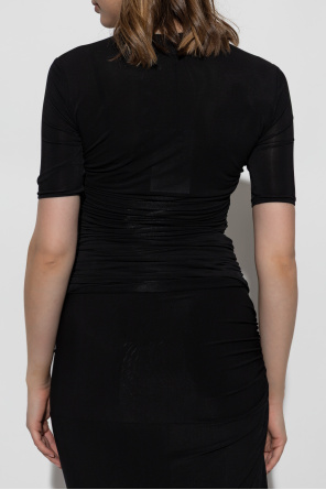 Alaïa Top z dekoracyjnymi drapowaniami po bokach