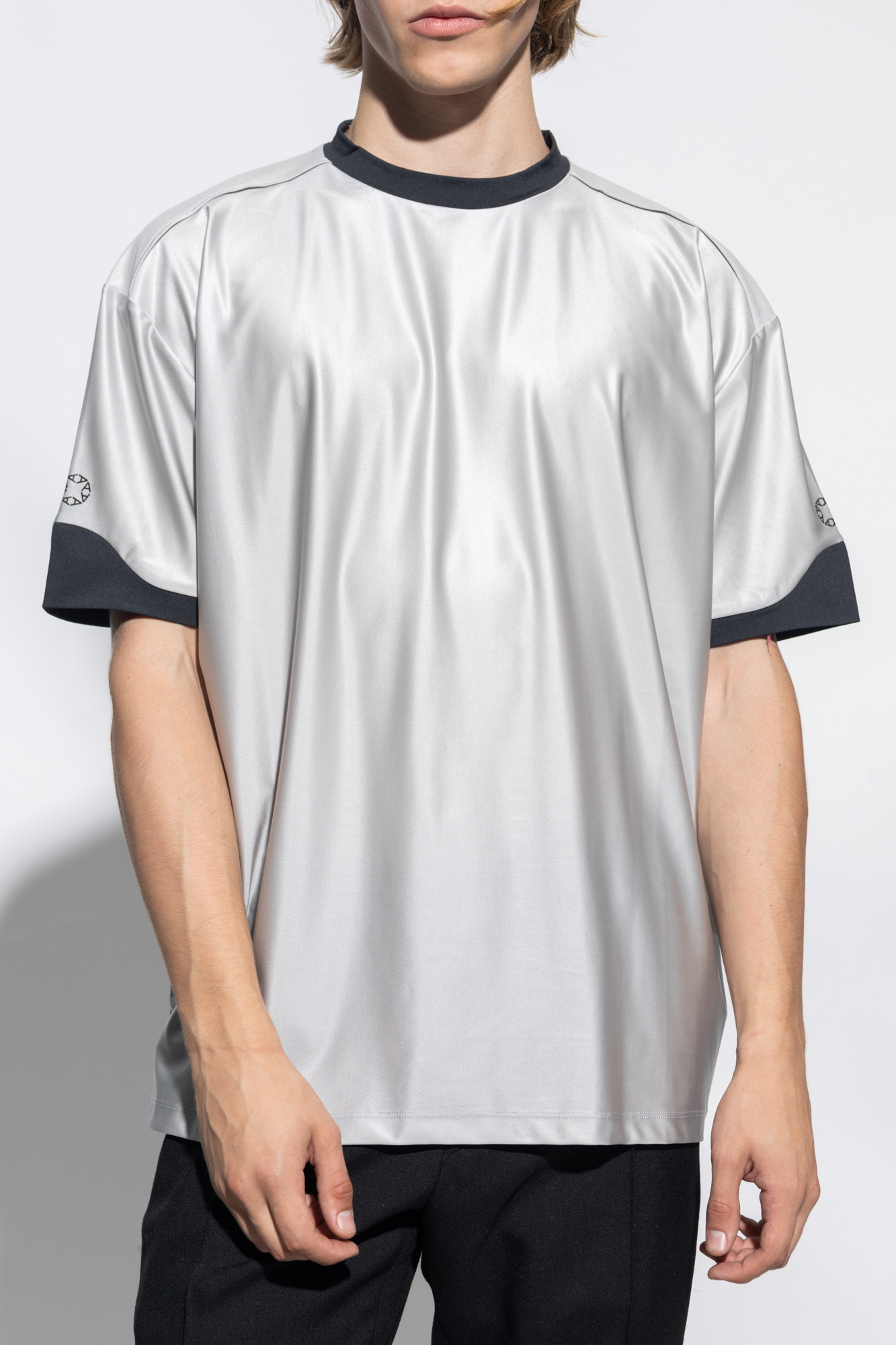 T-Shirt Down mit Kontrastkragen Blau - CamaragrancanariaShops Libya - Grey  Printed T - shirt Down 1017 ALYX 9SM