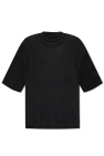 T-shirt con logo aquila piccolo nera