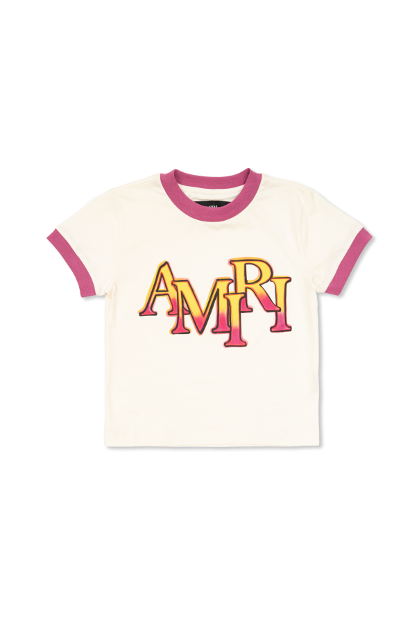 T-shirt with printed logo od Amiri Kids