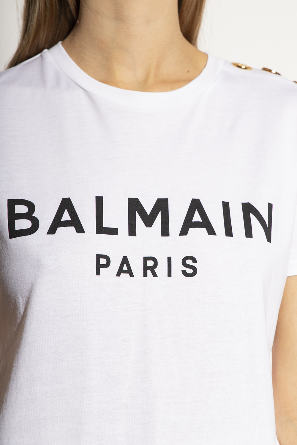 Balmain Lounge balmain Kids engraved-button sequin logo sweatshirt