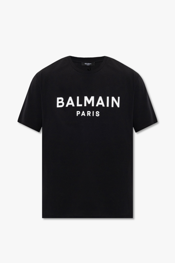 Balmain Balmain high-waisted logo-embroidered jeans