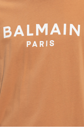 Balmain balmain flocked paris logo crew sweat