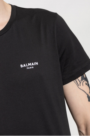 Balmain Nude T-shirt with logo