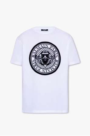 logo zebra print T-shirt