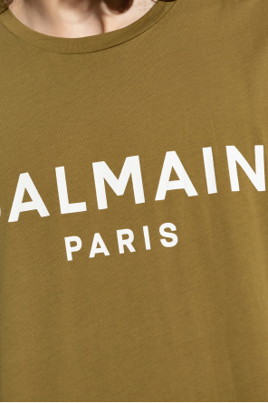 Balmain Balmain Kids logo-print ruffle-detail dress