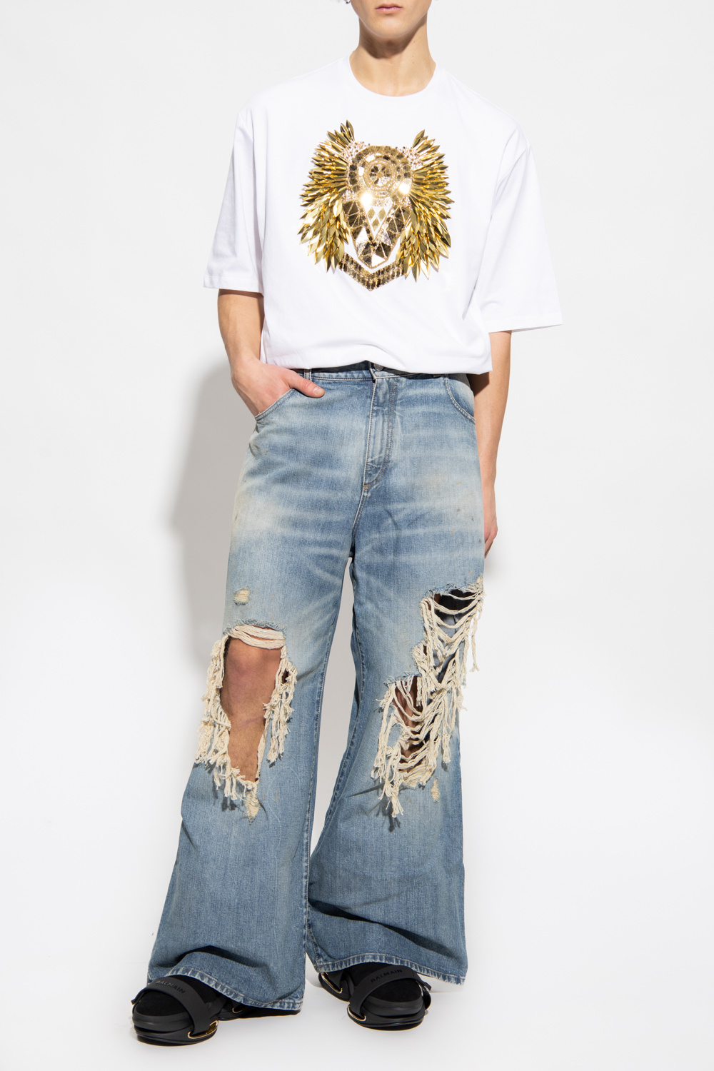 Balmain T-shirt with sequins