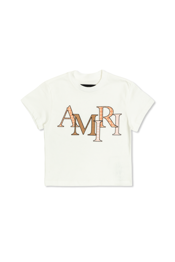 T-shirt with printed logo od Amiri Kids