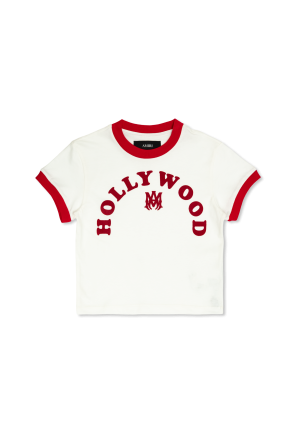 T-shirt with velvet print finish