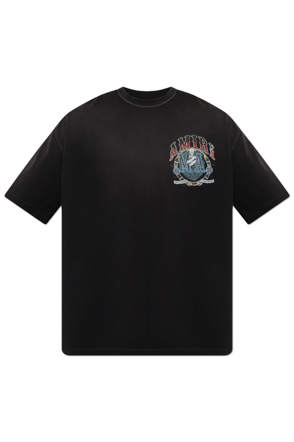 T-shirt with print and shimmering crystals od Amiri