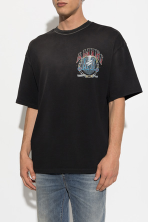 Amiri T-shirt z nadrukiem i połyskującymi kryształami