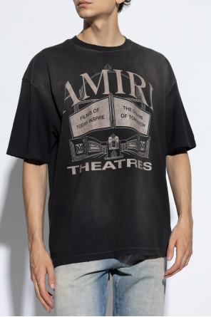 Amiri TEEN logo-print zip-up hoodie Nero