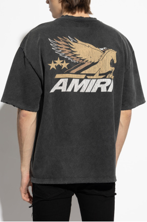 Amiri T-shirt z efektem `vintage`