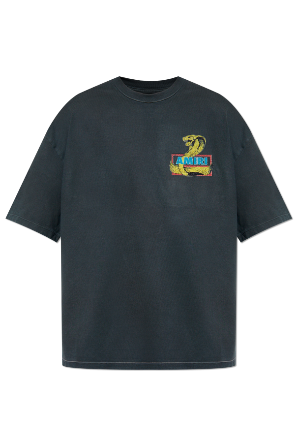 T-shirt with print and shimmering appliqués od Amiri