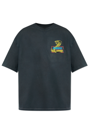 Camiseta con estampado y aplicaciones brillantes od Amiri