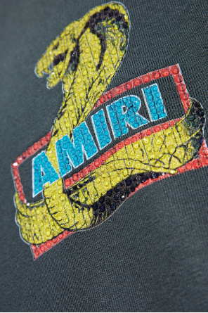 Amiri T-shirt with print and shimmering appliqués