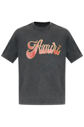 T-shirt with a logo and a shimmering finish