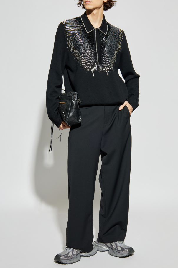 Amiri Polo mit glänzenden Applikationen