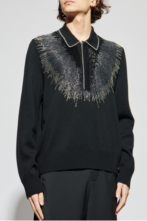 Amiri Polo mit glänzenden Applikationen