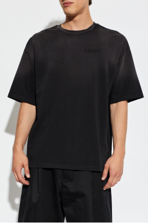 Amiri T-shirt z kolorowym nadrukiem na plecach