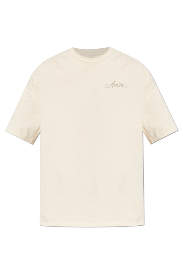 T-shirt with a colorful print on the back od Amiri