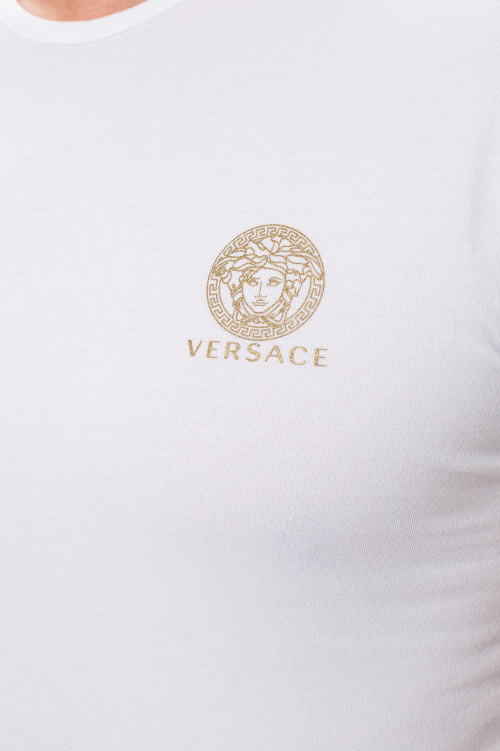 Versace Santa Cruz mixed-up dot fade t-shirt RED in white