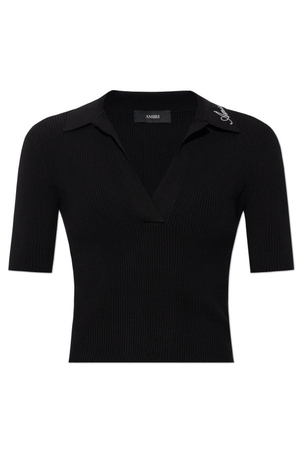 Polo with embroidered logo od Amiri