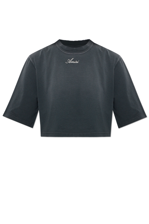 Cropped t-shirt with a ‘vintage’ effect od Amiri