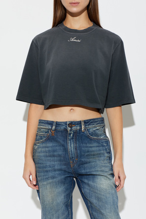 Amiri Cropped t-shirt with a ‘vintage’ effect