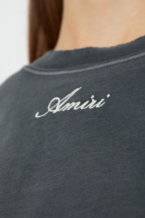 Amiri Cropped t-shirt with a ‘vintage’ effect
