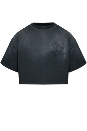 Short top with patch