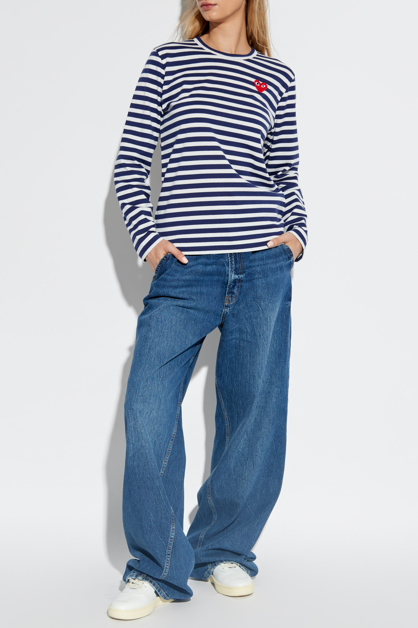 fendi wool turtleneck sweater Top with Stripe Pattern