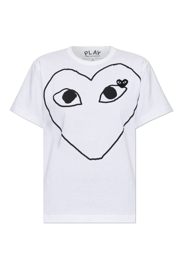 Cotton T-shirt with logo patch od Comme des Garçons Play