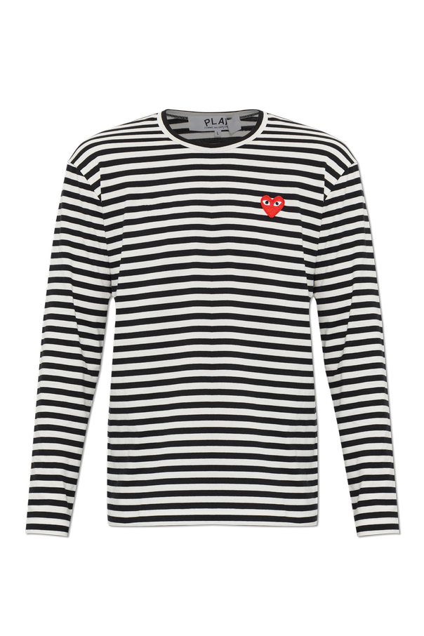 Cotton T-shirt with logo patch od Comme des Garçons Play