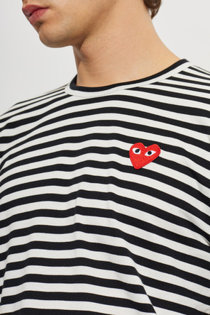 Comme des Garçons Play Bawełniany t-shirt z naszywką z logo