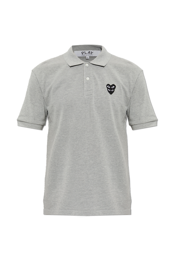 Cotton polo shirt with logo patch od Comme des Garçons Play