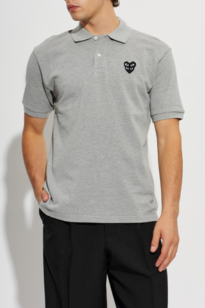 Comme des Garçons Play Polo de algodón con parche de logo