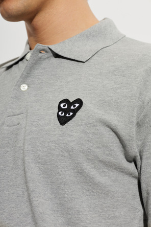 Comme des Garçons Play Polo de algodón con parche de logo
