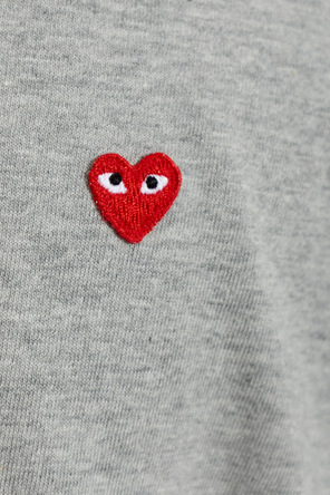 Comme des Garçons Play Cotton T-shirt with logo patch