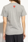 Comme des Garçons Play GREY T-shirt with logo patch