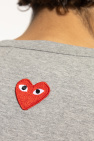 Comme des Garçons Play GREY T-shirt with logo patch