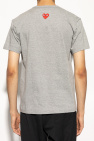 Comme des Garçons Play GREY T-shirt with logo patch