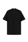 T-shirt Woven Lacoste Graphic Circle preto
