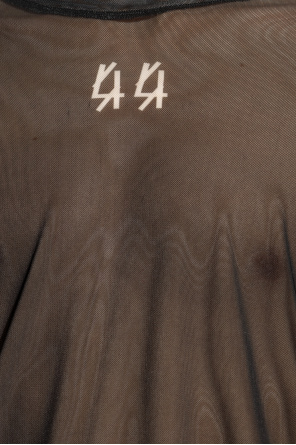 44 Label Group Transparentny t-shirt z długimi rękawami