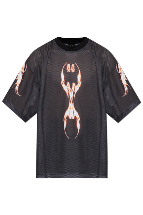 Perforated T-shirt with print